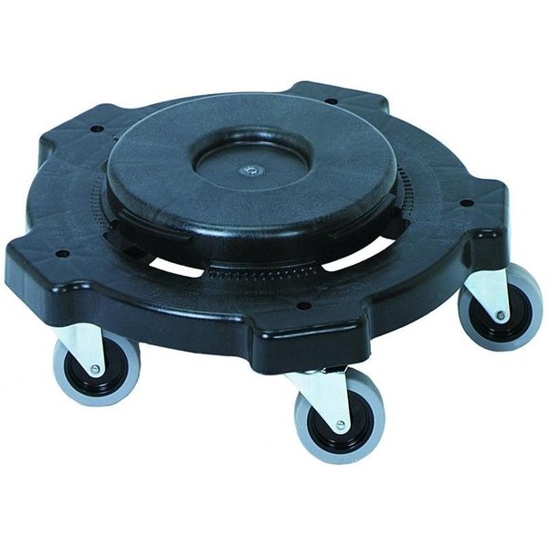 Continental Commercial Products 3255 Trash Can Dolly, 20 to 55 gal, Polyethylene, Black 3255-8